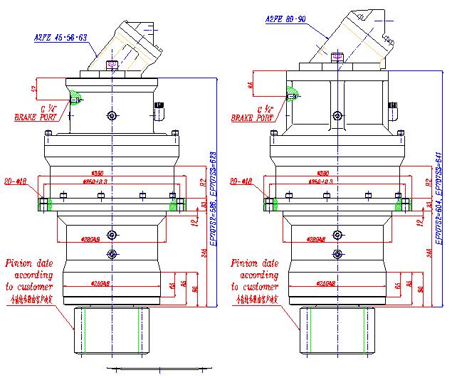 EP707S2, EP707S3 SLEW DRIVES(GFB26T2, GFB26T3)