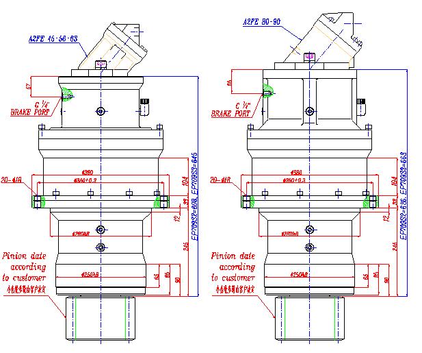 EP709S2, EP709S3 SLEW DRIVES(GFB36T2, GFB36T3)